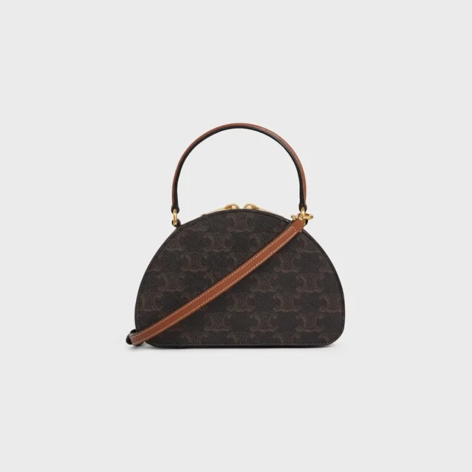 Half Moon Case aus Triomphe Canvas und Kalbsleder