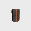 Handytasche mit Klappe aus Triomphe Canvas und Kalbsleder