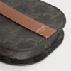 Handytasche mit Klappe aus Triomphe Canvas und Kalbsleder