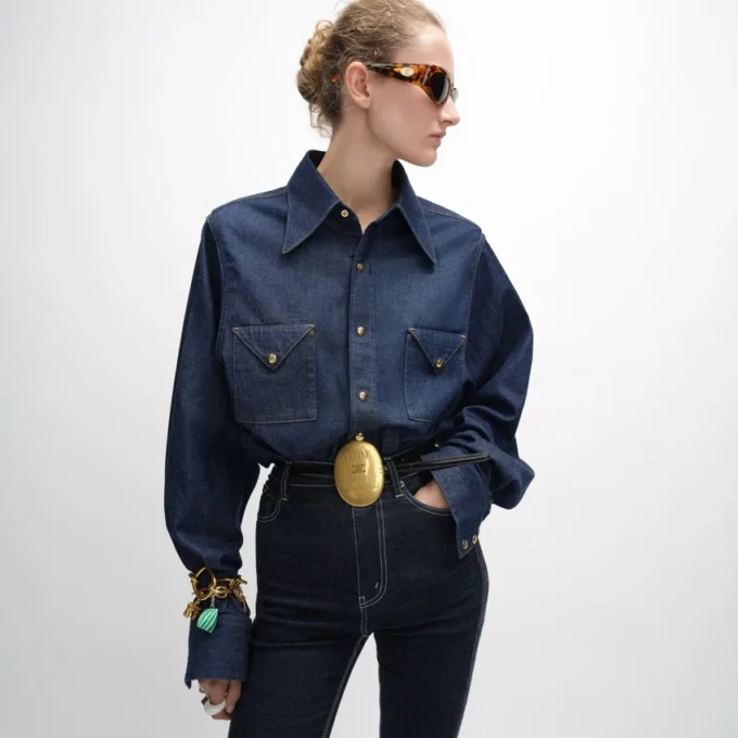 Hemd aus Denim