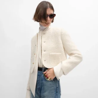 Icone-Jacke aus Kaschmir und Natta-Wolle
