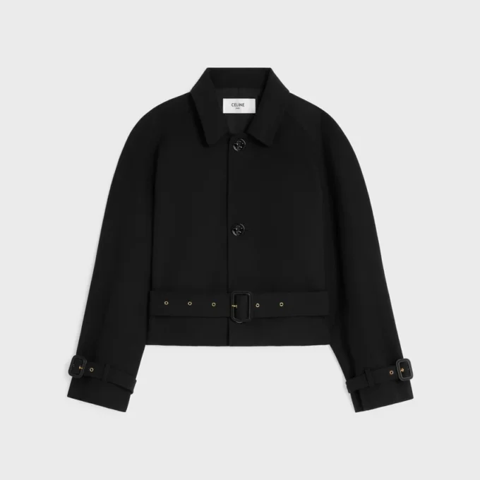 Jacke aus Baumwoll- und Wollgabardine