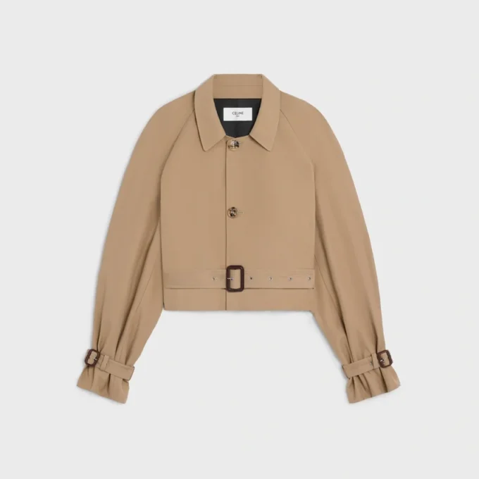 Jacke aus Baumwoll- und Wollgabardine