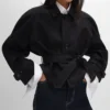 Jacke aus Baumwoll- und Wollgabardine