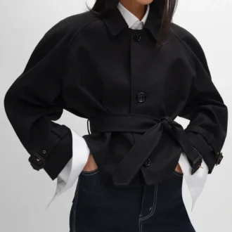 Jacke aus Baumwoll- und Wollgabardine