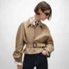 Jacke aus Baumwoll- und Wollgabardine