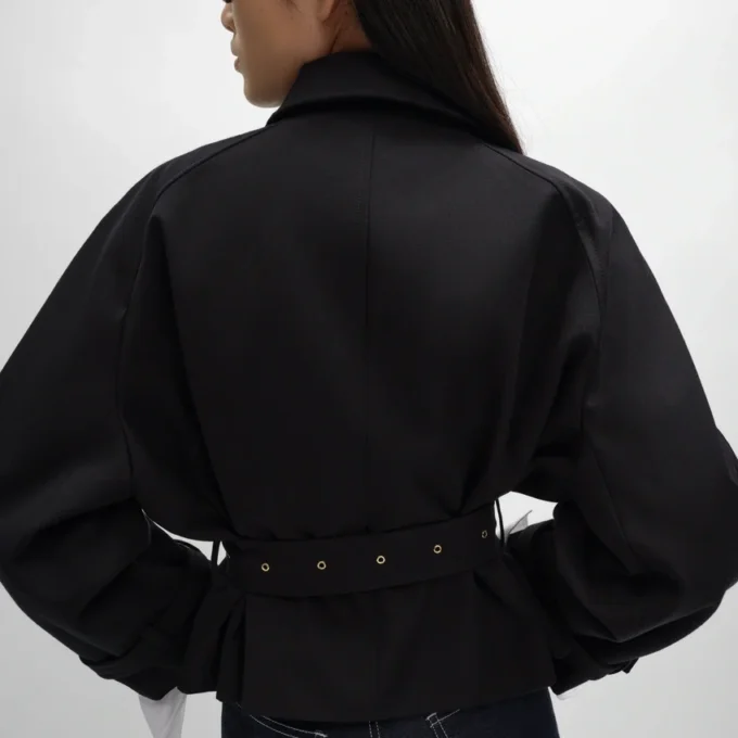 Jacke aus Baumwoll- und Wollgabardine