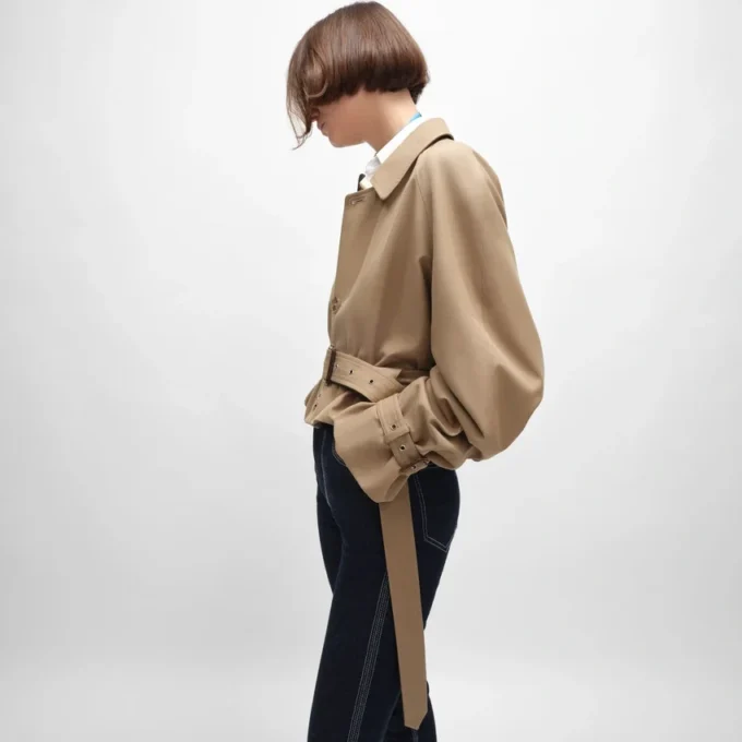 Jacke aus Baumwoll- und Wollgabardine