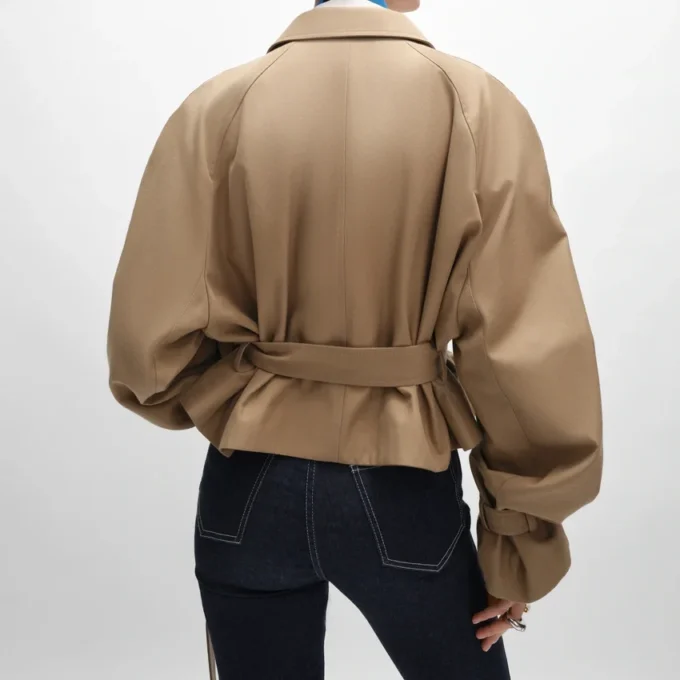Jacke aus Baumwoll- und Wollgabardine