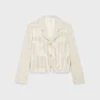 Jacke aus gestreiftem Baumwollgabardine