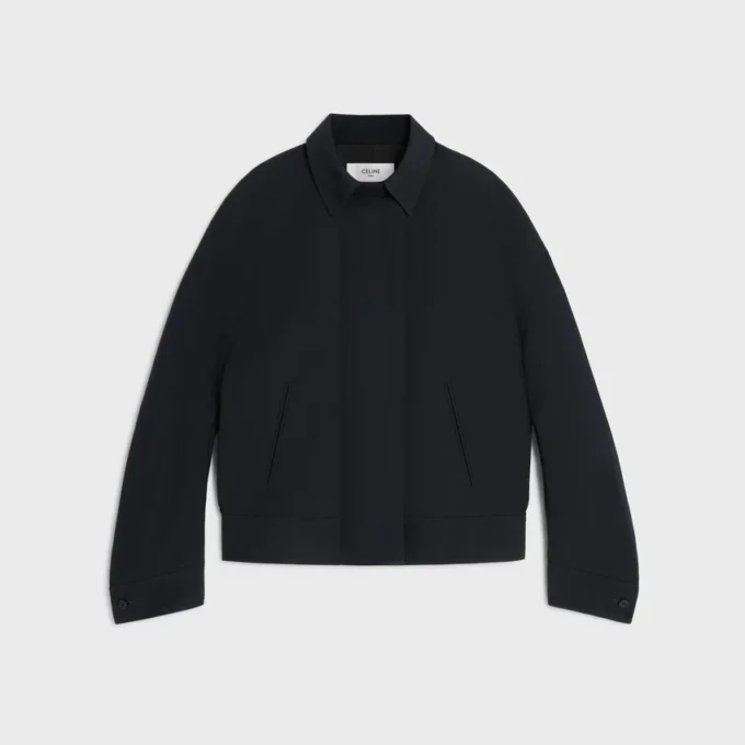 Jacke aus Wolle und Baumwollgabardine
