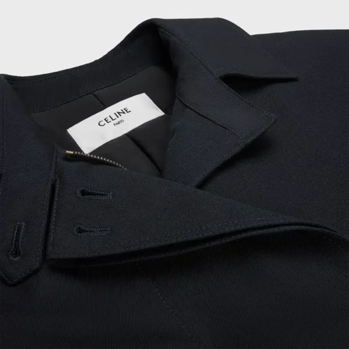 Jacke aus Wolle und Baumwollgabardine