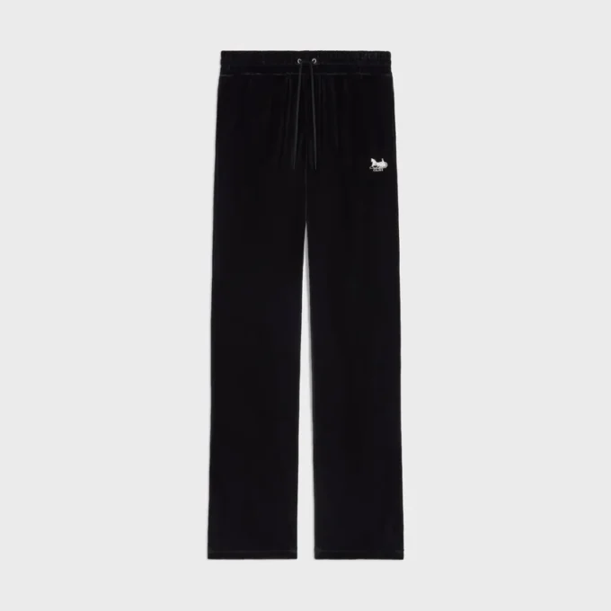 Jogginghose aus Samt-Jersey