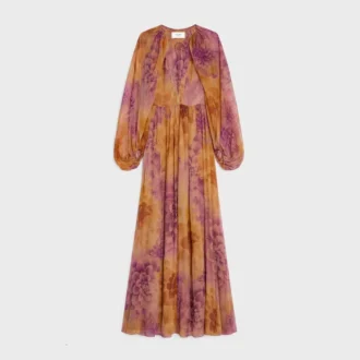 Kaftan-Kleid aus Seidenmusselin