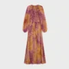 Kaftan-Kleid aus Seidenmusselin