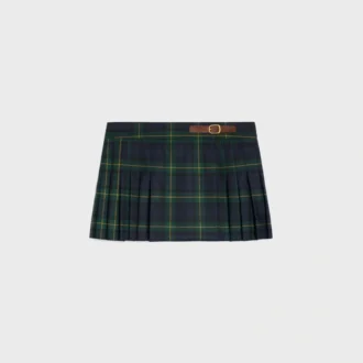Kilt-Minirock aus Tartan-Wolle