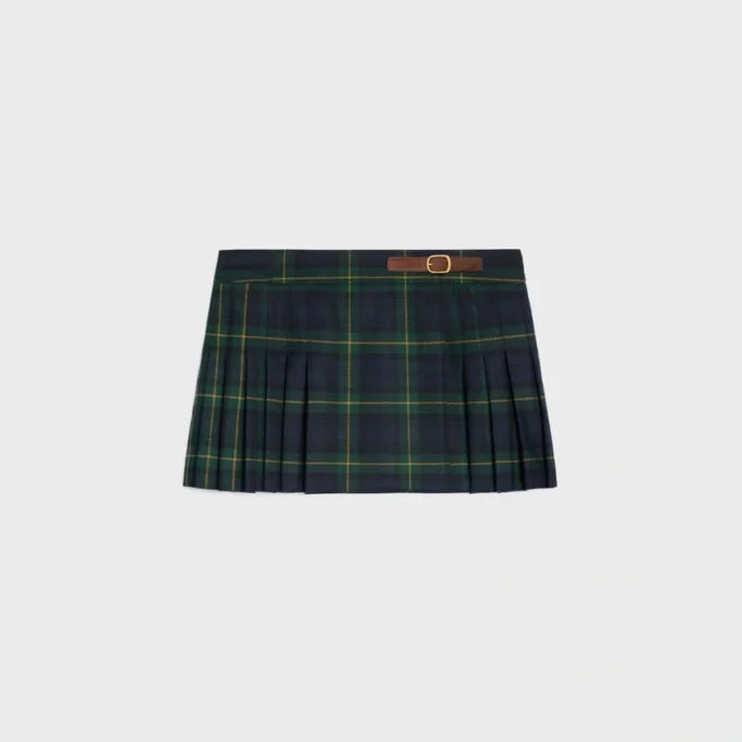 Kilt-Minirock aus Tartan-Wolle