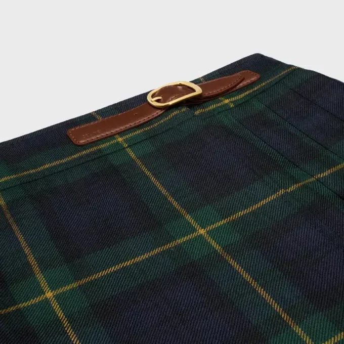Kilt-Minirock aus Tartan-Wolle