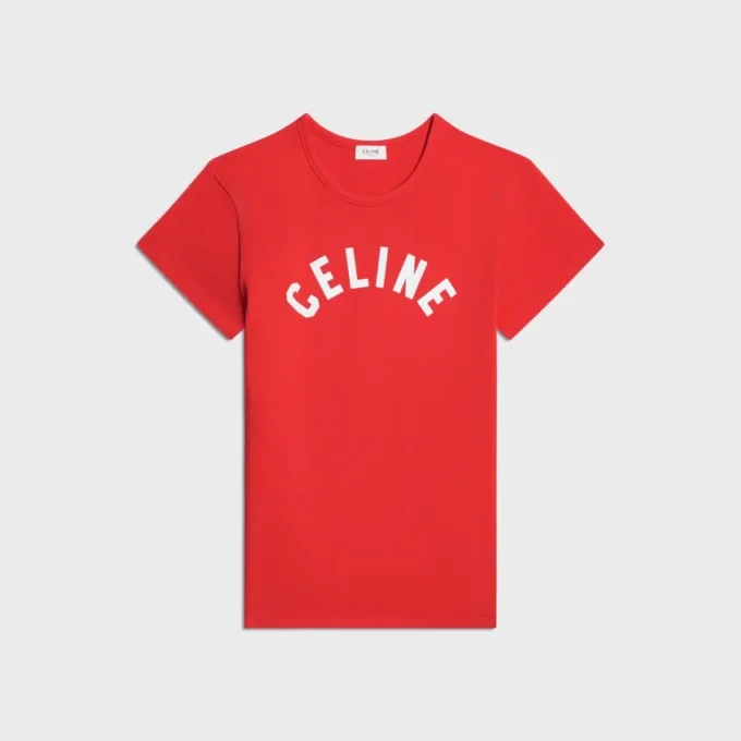Klassisches T-Shirt aus geripptem Baumwolljersey Klassisches T-Shirt aus geripptem Baumwolljersey