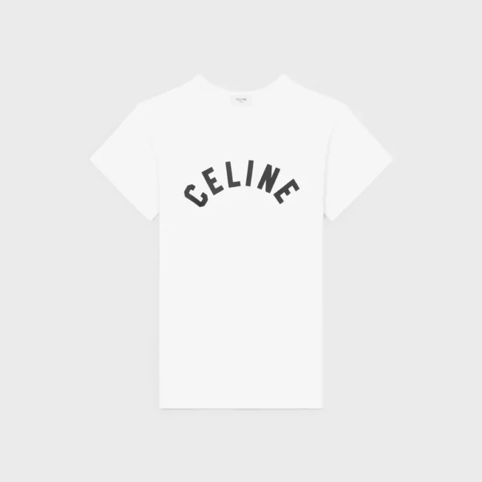 Klassisches T-Shirt aus geripptem Baumwolljersey Klassisches T-Shirt aus geripptem Baumwolljersey