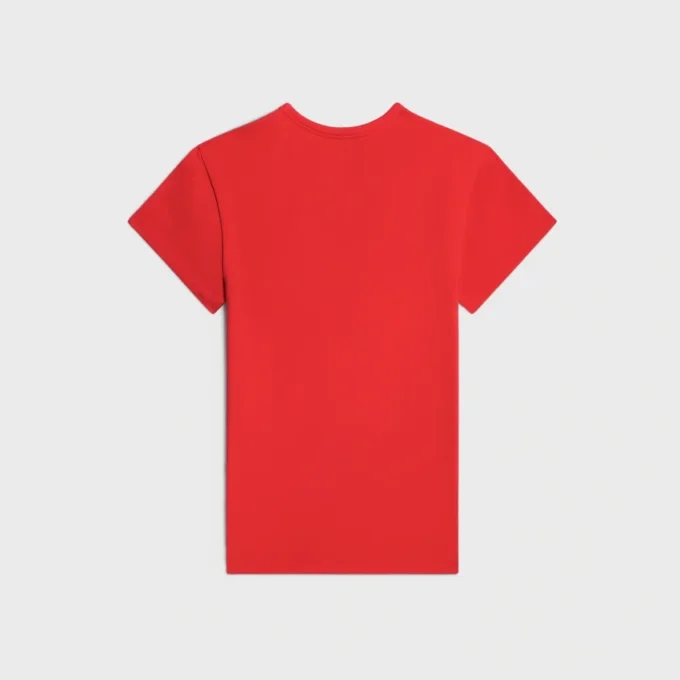 Klassisches T-Shirt aus geripptem Baumwolljersey Klassisches T-Shirt aus geripptem Baumwolljersey
