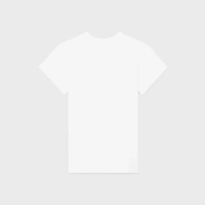 Klassisches T-Shirt aus geripptem Baumwolljersey Klassisches T-Shirt aus geripptem Baumwolljersey