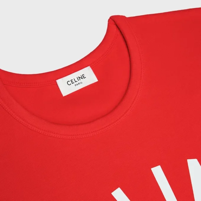 Klassisches T-Shirt aus geripptem Baumwolljersey Klassisches T-Shirt aus geripptem Baumwolljersey