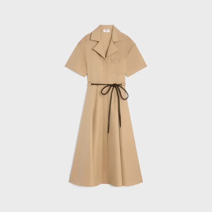 Kleid aus Baumwoll- und Seidentwill