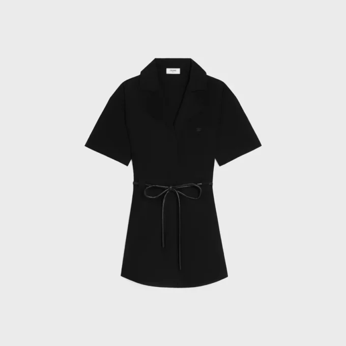 Kleid aus Baumwoll- und Seidentwill