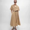 Kleid aus Baumwoll- und Seidentwill