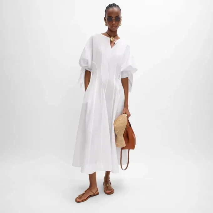 Kleid aus Baumwollpopeline Kleid aus Baumwollpopeline