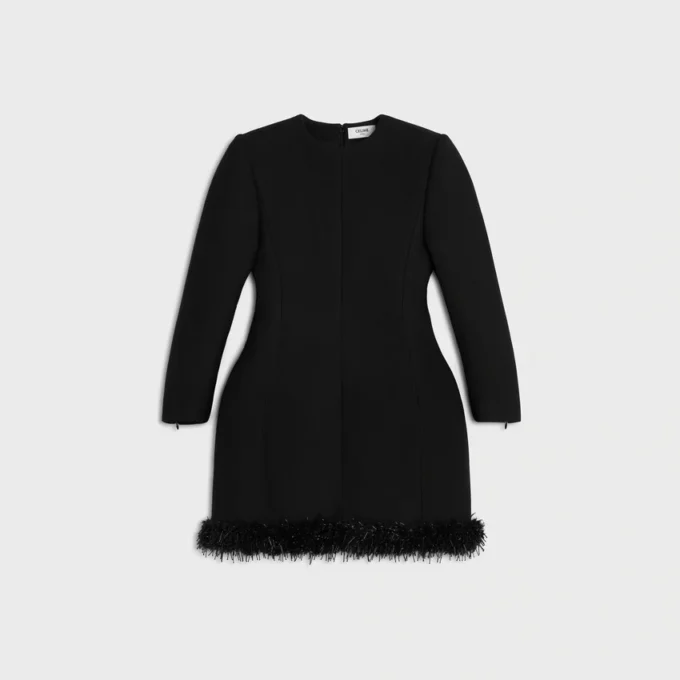 Kleid aus Tricotine-Wolle Kleid aus Tricotine-Wolle