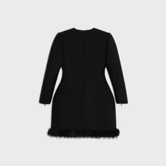 Kleid aus Tricotine-Wolle