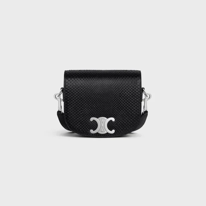 Kleine Besace Strap Triomphe aus Pythonleder