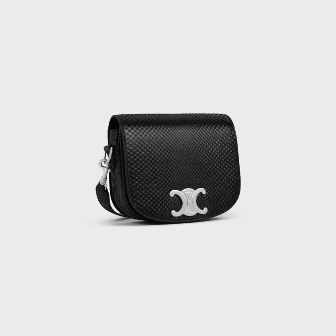 Kleine Besace Strap Triomphe aus Pythonleder