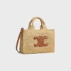 Kleine Cabas Thais aus Raffia und Kalbsleder