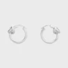 Kleine Creolen aus Messing mit Rhodium-Finish Kleine Creolen aus Messing mit Rhodium-Finish