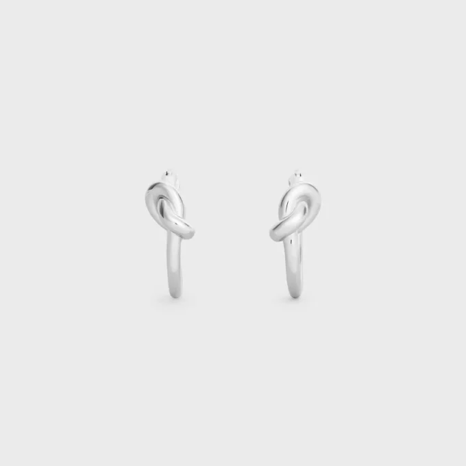 Kleine Creolen aus Messing mit Rhodium-Finish Kleine Creolen aus Messing mit Rhodium-Finish