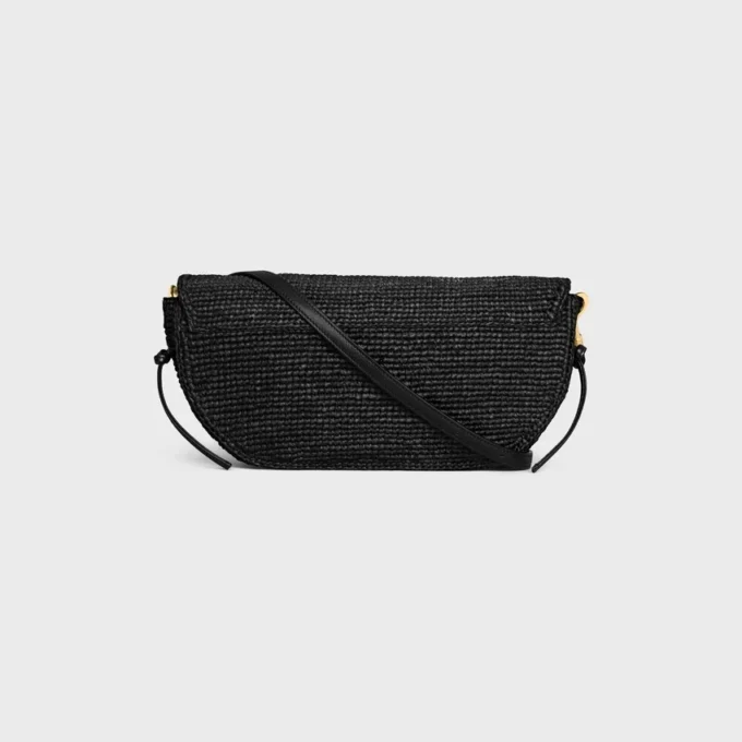 Kleine Halfmoon Soft Triomphe aus Raffia und Lammleder Kleine Halfmoon Soft Triomphe aus Raffia und Lammleder