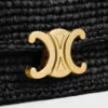 Kleine Halfmoon Soft Triomphe aus Raffia und Lammleder Kleine Halfmoon Soft Triomphe aus Raffia und Lammleder