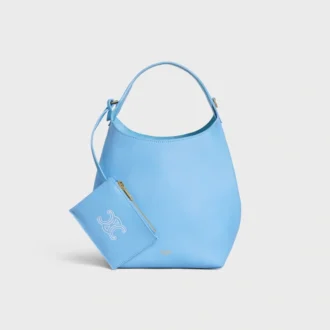 Kleine Hobo-Tasche aus geschmeidigem, glattem Kalbsleder