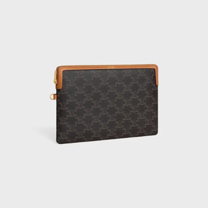 Kleine Tasche mit Riemen aus Cuir Triomphe aus Triomphe Canvas und Kalbsleder Kleine Tasche mit Riemen aus Cuir Triomphe aus Triomphe Canvas und Kalbsleder