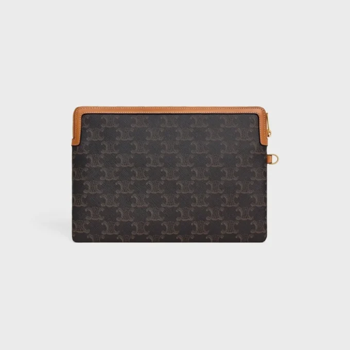 Kleine Tasche mit Riemen aus Cuir Triomphe aus Triomphe Canvas und Kalbsleder Kleine Tasche mit Riemen aus Cuir Triomphe aus Triomphe Canvas und Kalbsleder