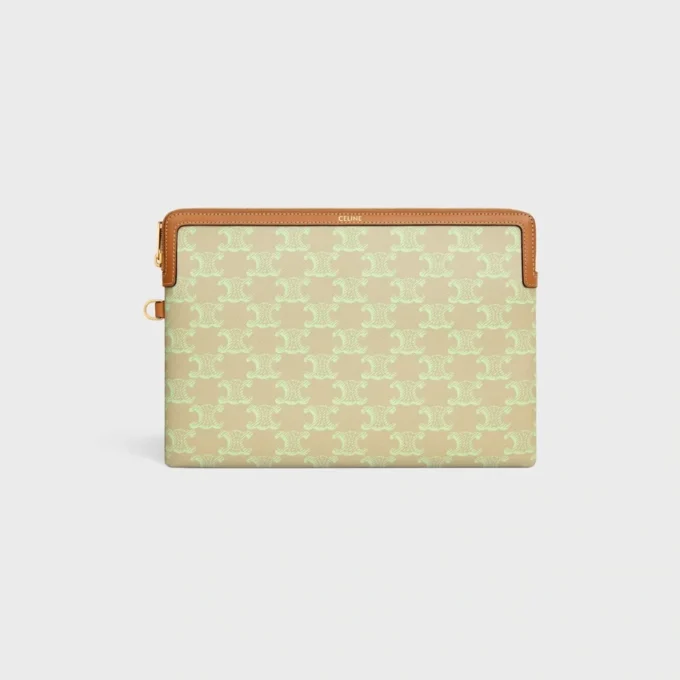 Kleine Tasche mit Riemen aus Cuir Triomphe in Toile Triomphe und Kalbsleder Kleine Tasche mit Riemen aus Cuir Triomphe in Toile Triomphe und Kalbsleder