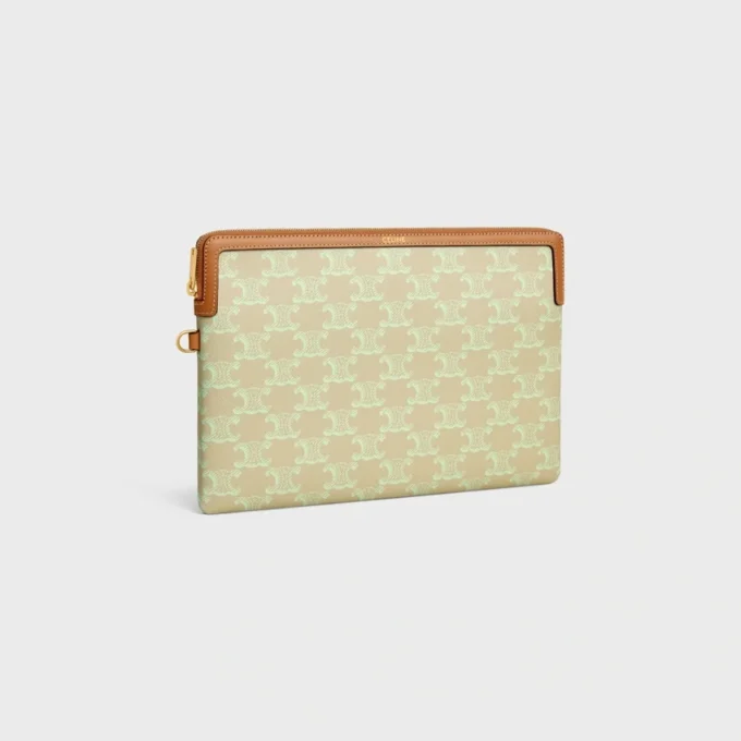 Kleine Tasche mit Riemen aus Cuir Triomphe in Toile Triomphe und Kalbsleder Kleine Tasche mit Riemen aus Cuir Triomphe in Toile Triomphe und Kalbsleder