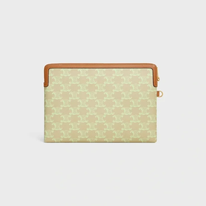 Kleine Tasche mit Riemen aus Cuir Triomphe in Toile Triomphe und Kalbsleder Kleine Tasche mit Riemen aus Cuir Triomphe in Toile Triomphe und Kalbsleder