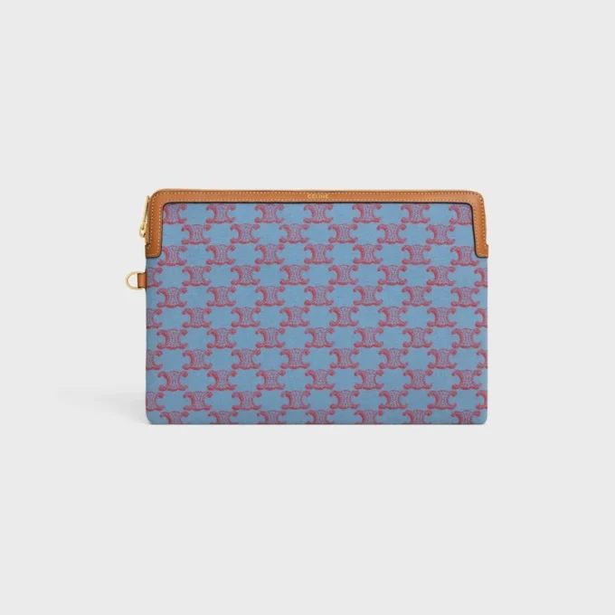 Kleine Tasche mit Riemen Cuir Triomphe aus Textil mit durchgehendem Triomphe-Muster Kleine Tasche mit Riemen Cuir Triomphe aus Textil mit durchgehendem Triomphe-Muster