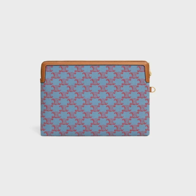 Kleine Tasche mit Riemen Cuir Triomphe aus Textil mit durchgehendem Triomphe-Muster Kleine Tasche mit Riemen Cuir Triomphe aus Textil mit durchgehendem Triomphe-Muster