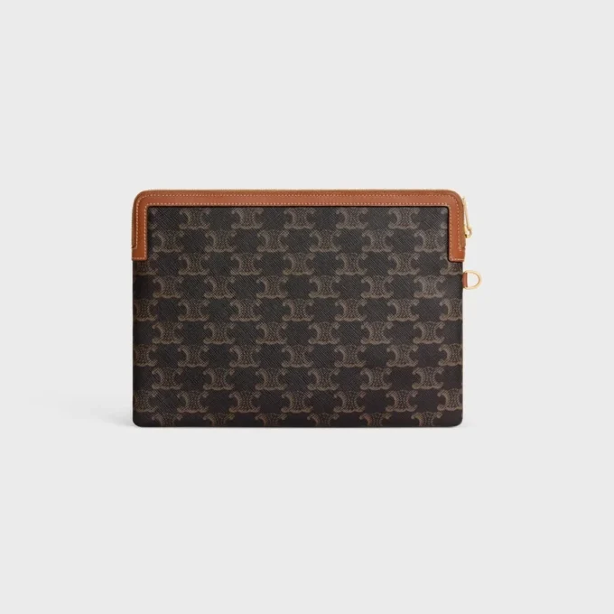 Kleine Tasche mit Riemen Cuir Triomphe aus Triomphe Canvas mit CELINE-Print Kleine Tasche mit Riemen Cuir Triomphe aus Triomphe Canvas mit CELINE-Print