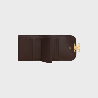 Kleine Triomphe-Brieftasche mit Klappe aus Pythonleder
